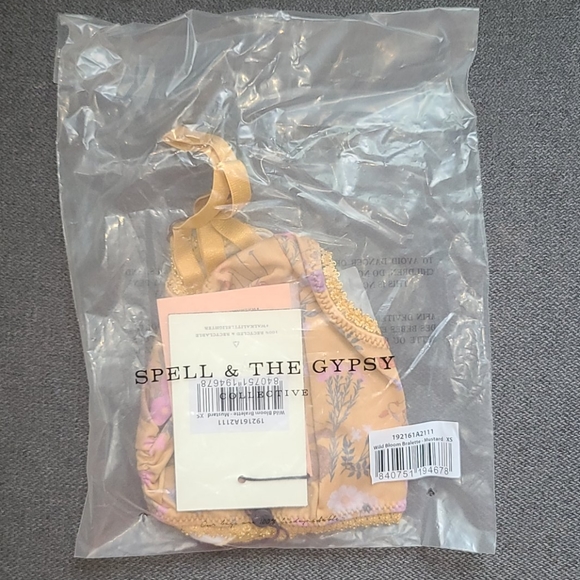 New spell designs wild bloom bralette bra XS gold - Picture 13 of 16